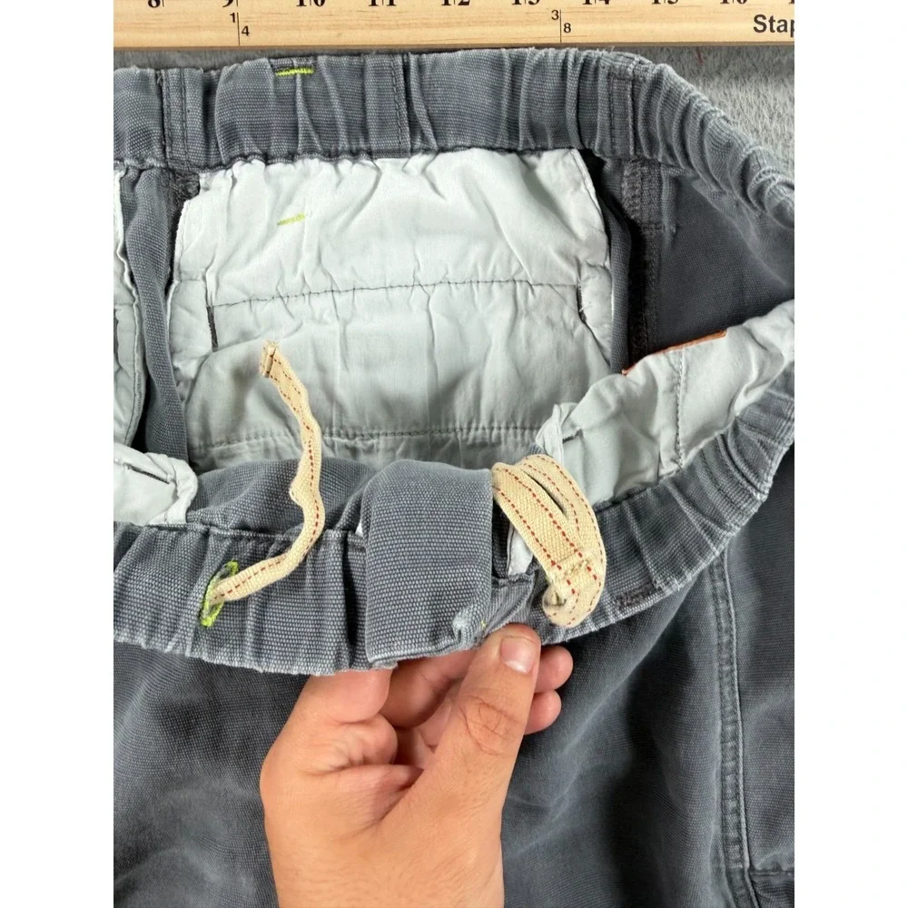 Tommy Bahama Relax Shorts Men Large Gray Drawstring Waist Cargo Pockets Mid Rise